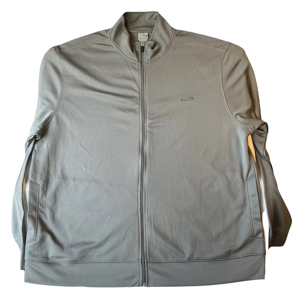 C9 Champion Men Jacket Size XL Gray Activewear Logo Zipper Long Sleeve Full Zip